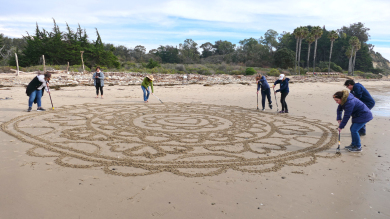 polly-chandler-coaching-people-drawing-in-the-sand